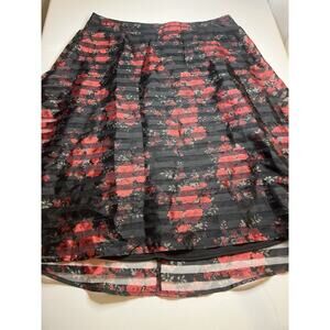 Torrid Black and Red Organza Overlay Skirt Size 14 NWT Lined Holiday Party